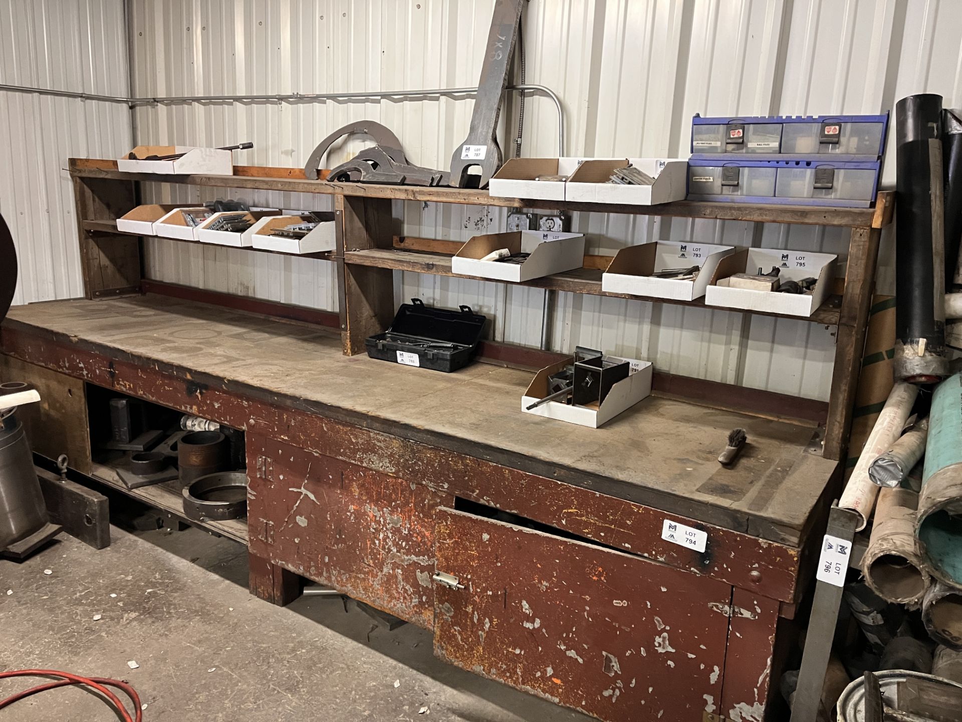 Work Bench with Scrap Metal