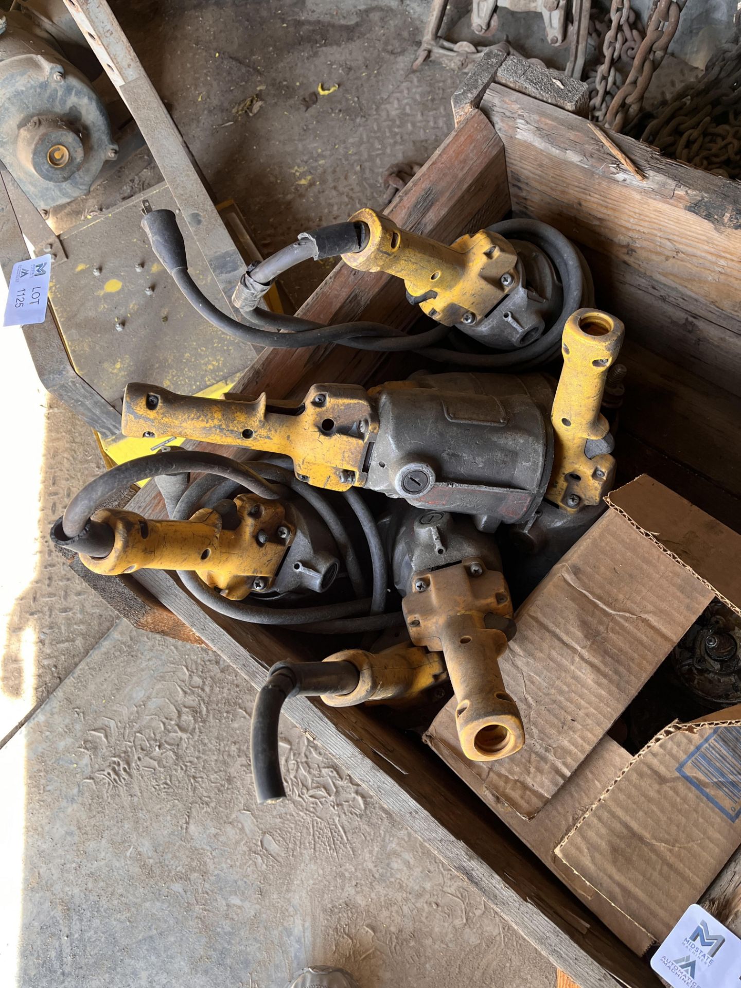 Wooden Crate With Dewalt Disk Grinders, Non Working - Image 2 of 7