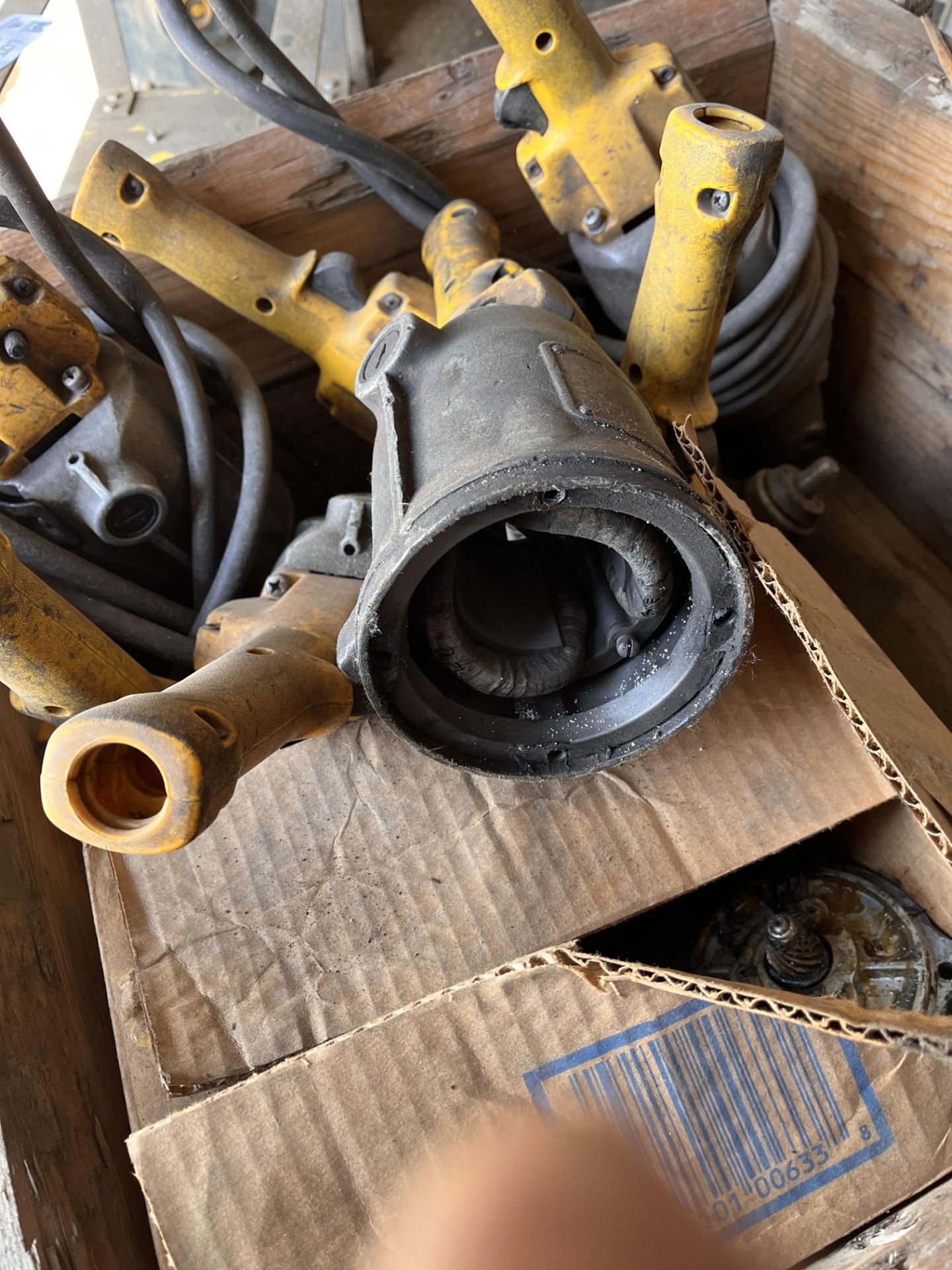 Wooden Crate With Dewalt Disk Grinders, Non Working - Image 3 of 7