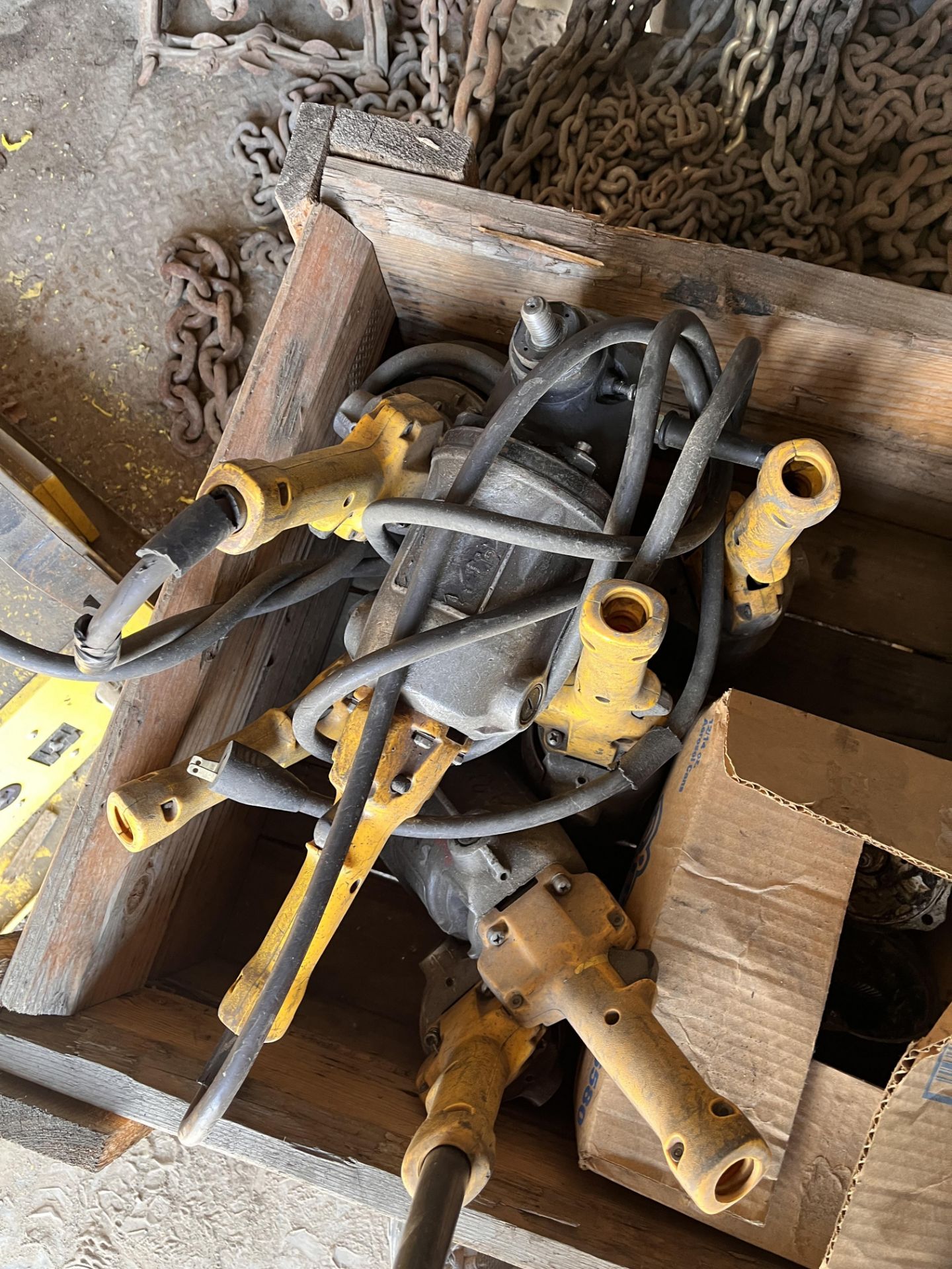 Wooden Crate With Dewalt Disk Grinders, Non Working - Image 4 of 7