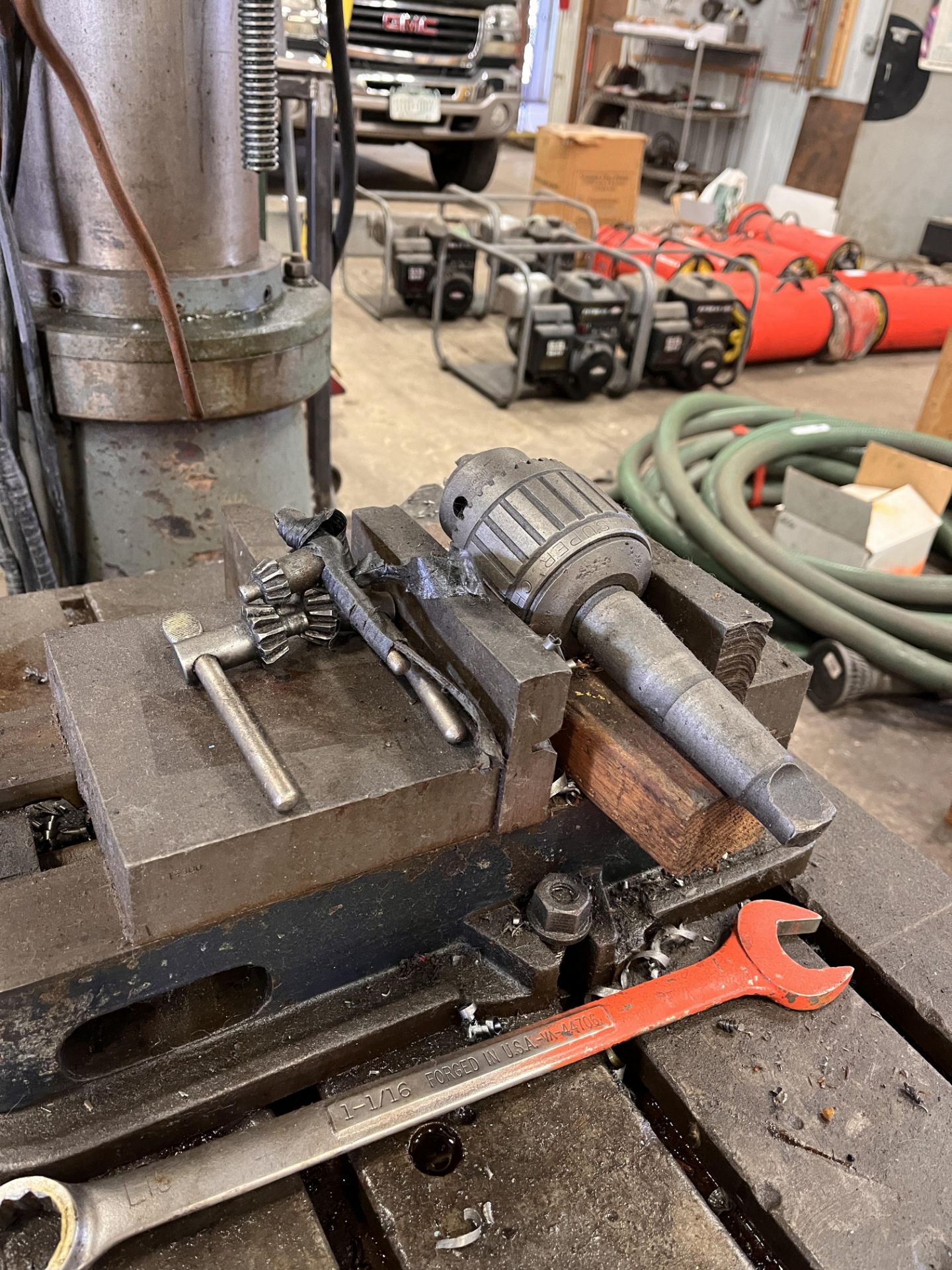 Meuser M35R Radial Arm Drill with Misc Tools - Image 8 of 13