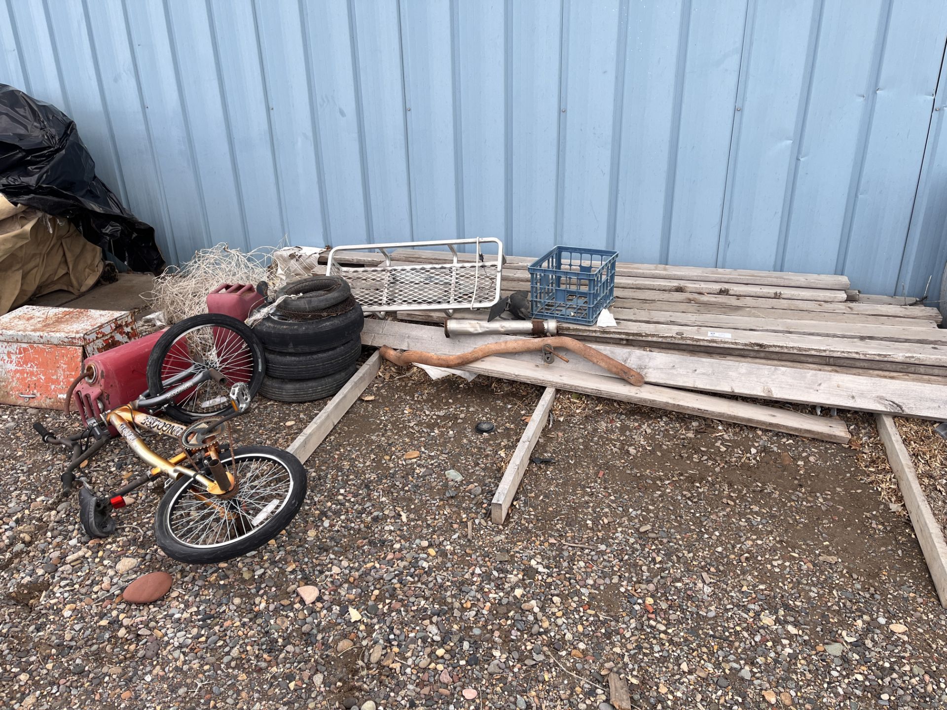 Misc Gas Cans, Wood & Bike