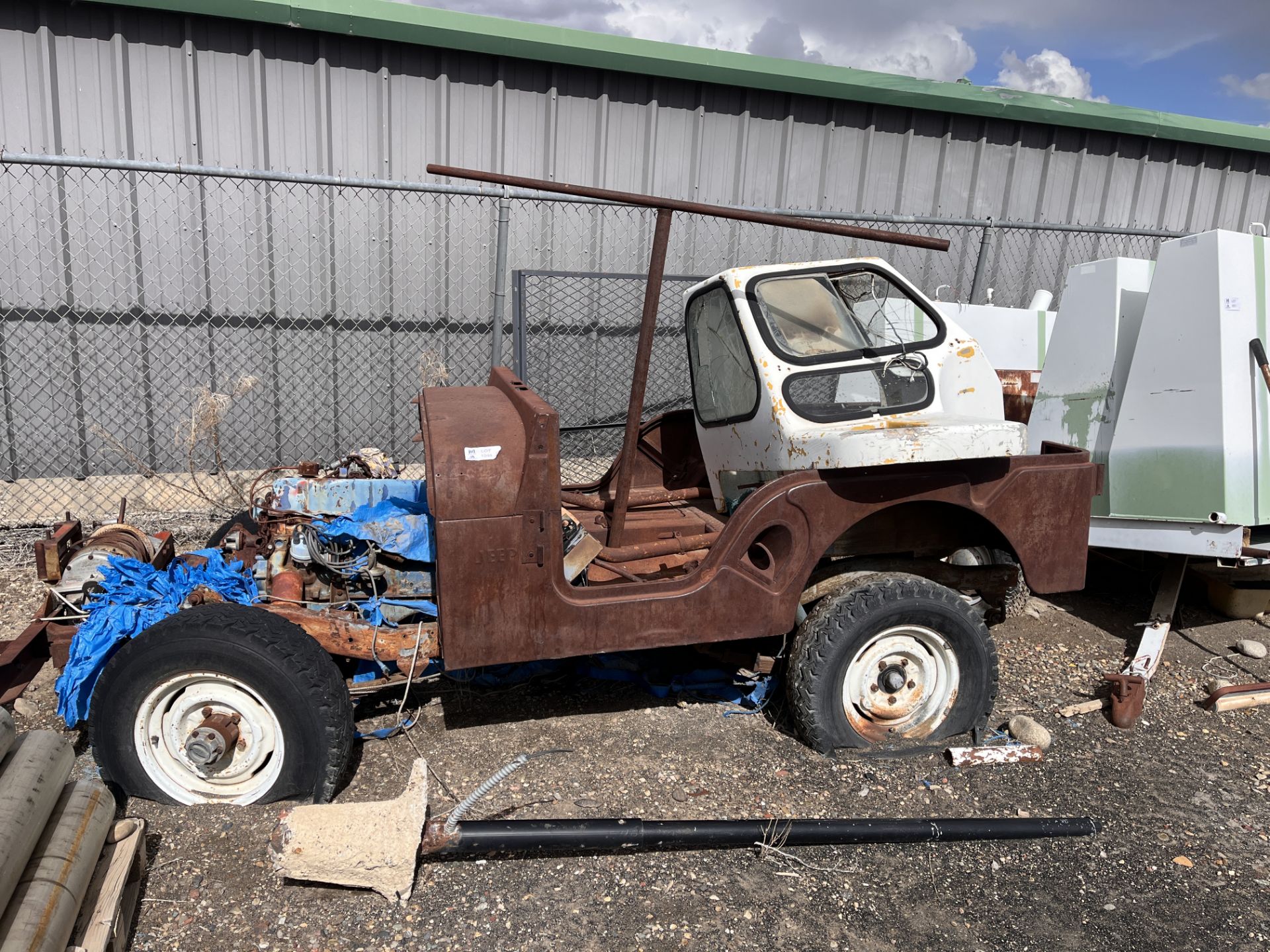 Jeep Willys with Pallet of Parts