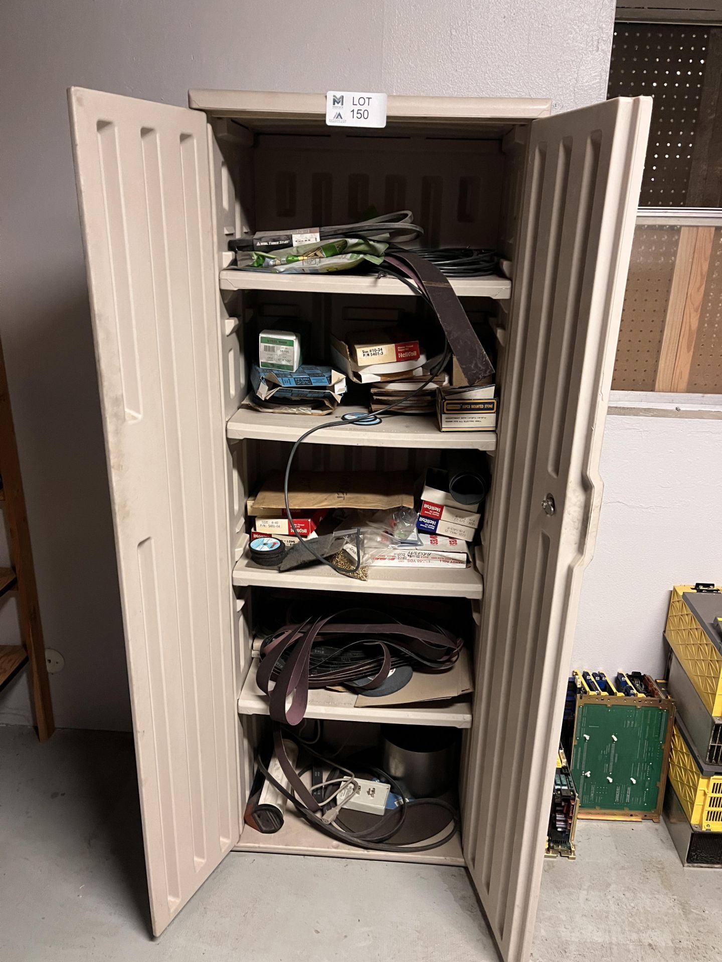 Plastic Cabinet With Contents