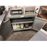 Metal Cabinet with Contents