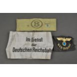 Brassards Reichsbahn. Reichsbahn armbands.