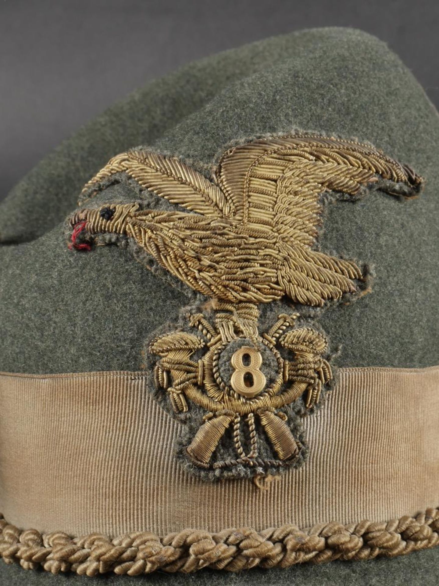 Chapeau de sous-lieutenant du 8eme Regiment dAlpini. Second lieutenant s hat of the 8th Alpini Regi - Bild 2 aus 15