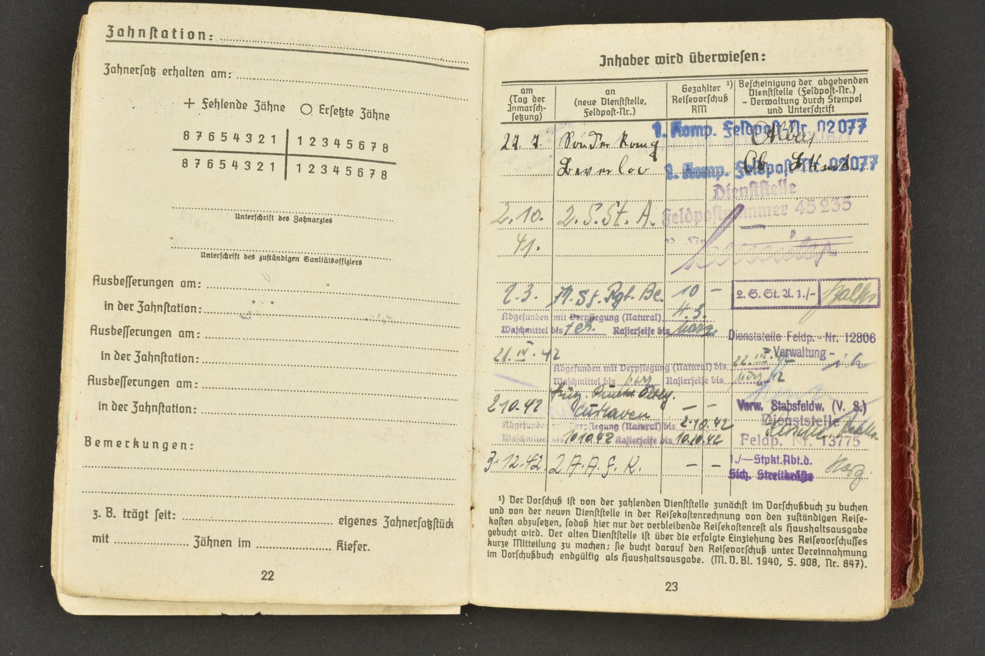 Soldbuch Kriegsmarine. Kriegsmarine Soldbuch. - Image 8 of 28