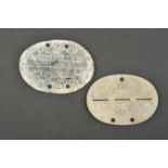 Plaques d identite allemande. German Dog tags.