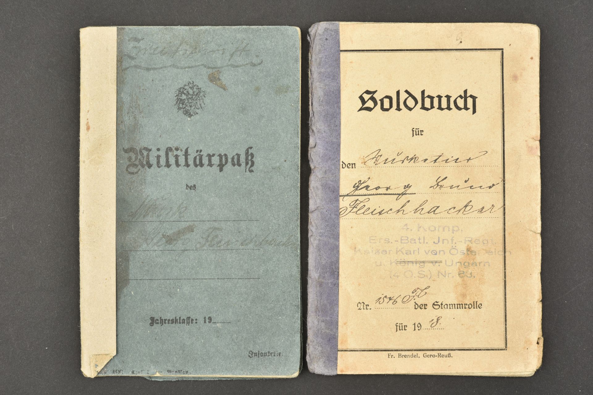 Livret militaire allemand. German military booklets.