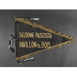 Fanion de la section fasciste de Pavillon sous Bois. Pavillon sous Bois fascist section pennant.