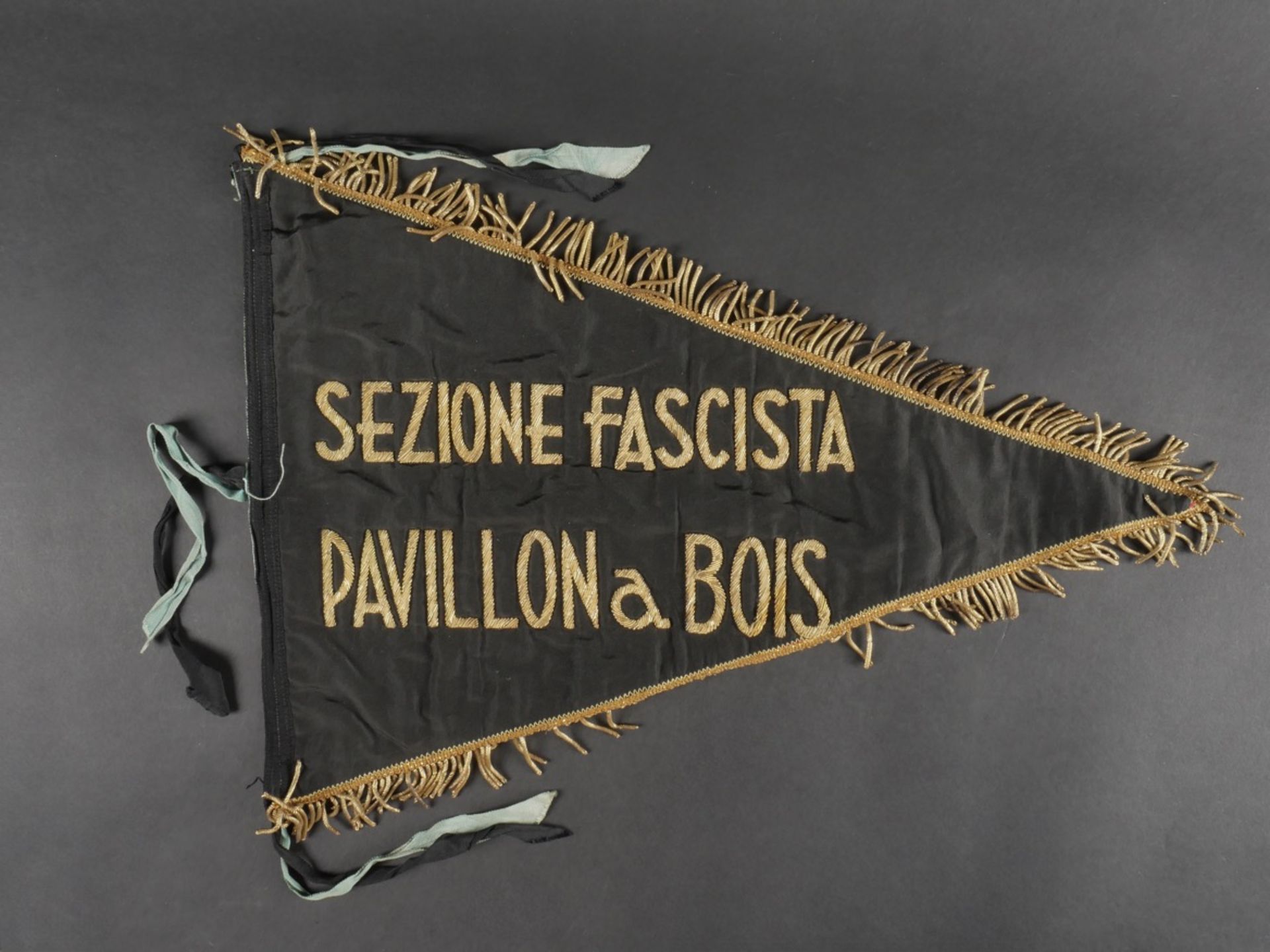 Fanion de la section fasciste de Pavillon sous Bois. Pavillon sous Bois fascist section pennant.