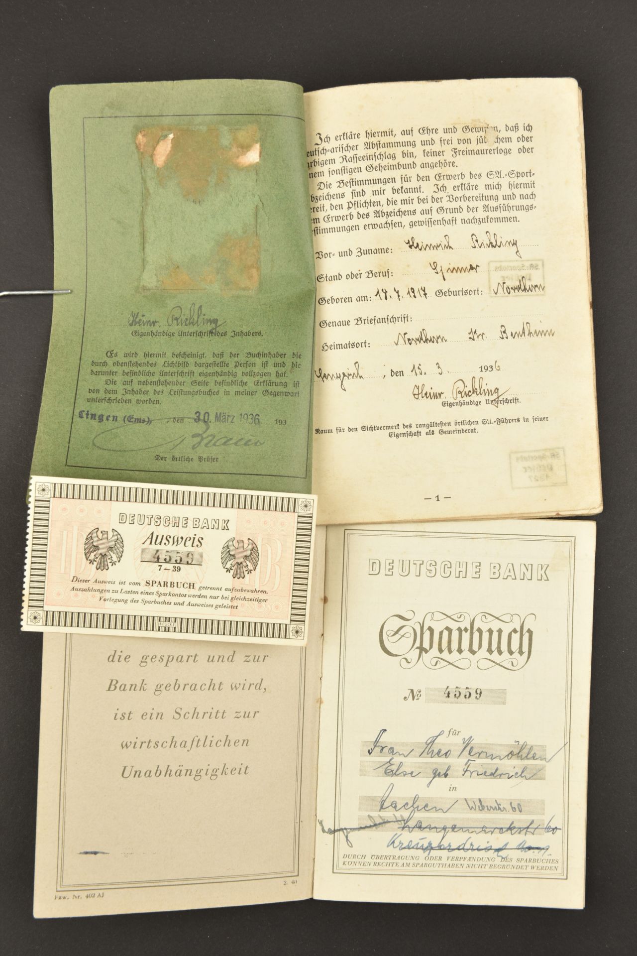 Documents allemand. German Documents. - Bild 6 aus 6