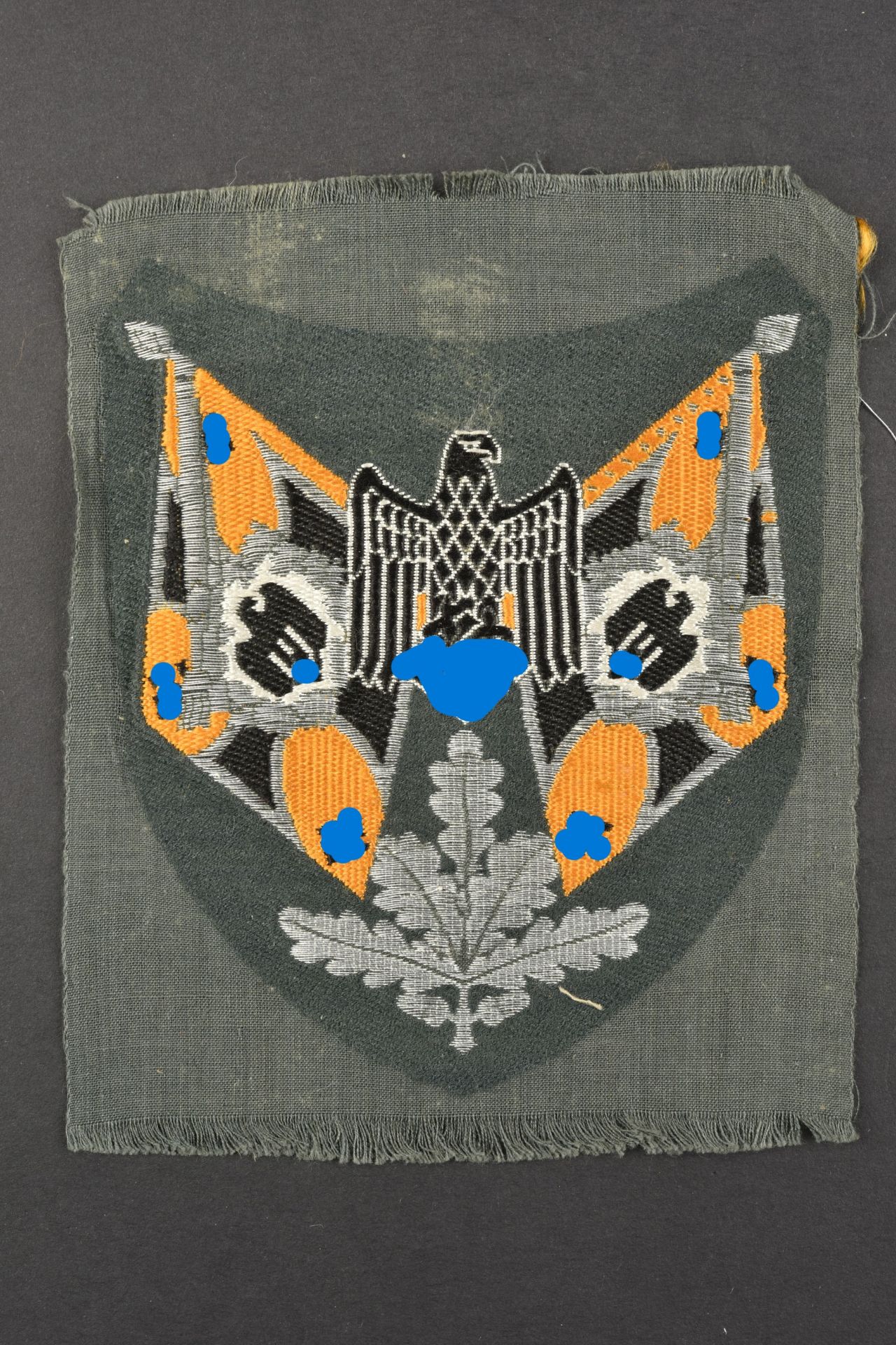 Insigne porte drapeau cavalerie. Cavalry flag badge.