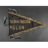 Fanion de la section fasciste de Melun. Melun fascist section pennant.