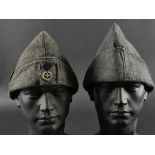 Deux calots troupe de larmee Royale italienne. Two Royal Italian Army troop caps.