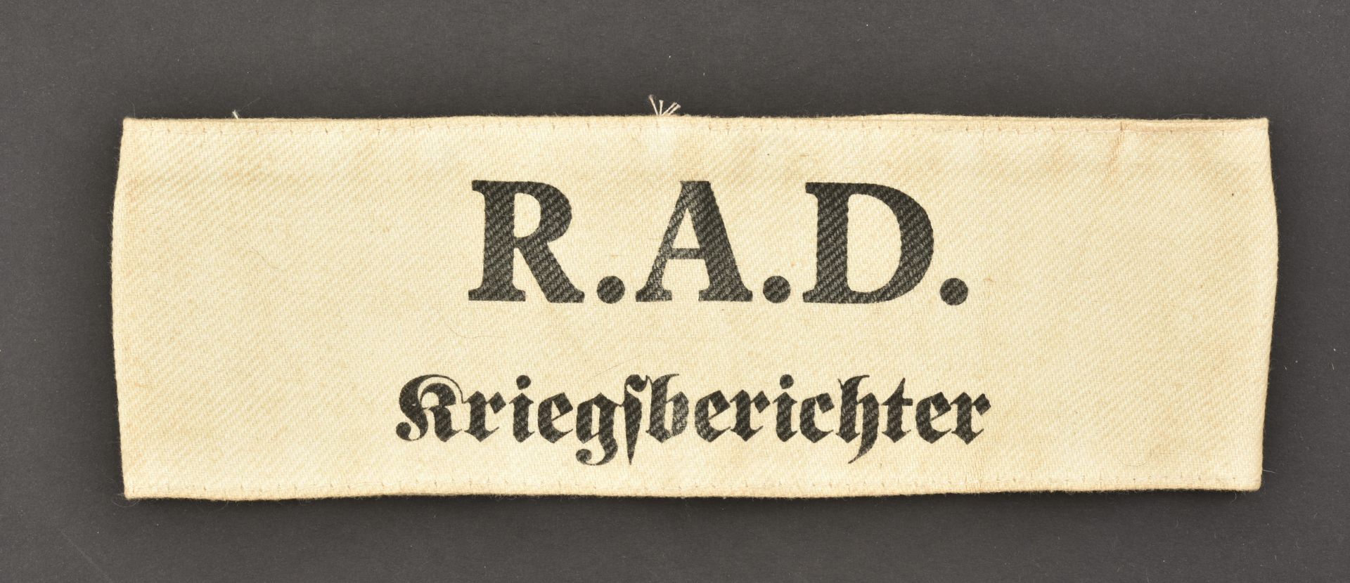 Brassard RAD Kriegsberichter. RAD Kriegsberichter armband.