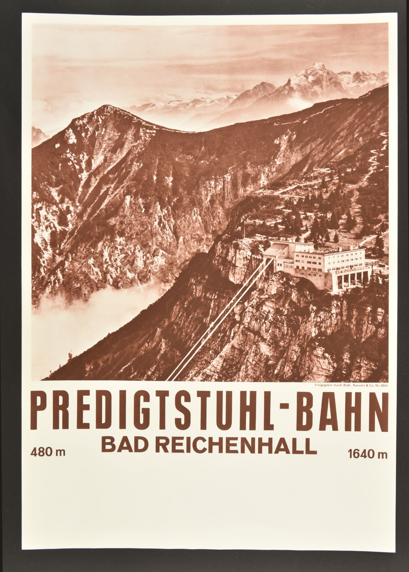 Affiche Predigstuhl Bad Reichenhall. Bad Reichenhall Poster. 