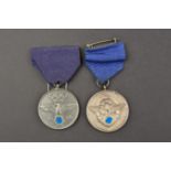 Medailles de service. Service medals.