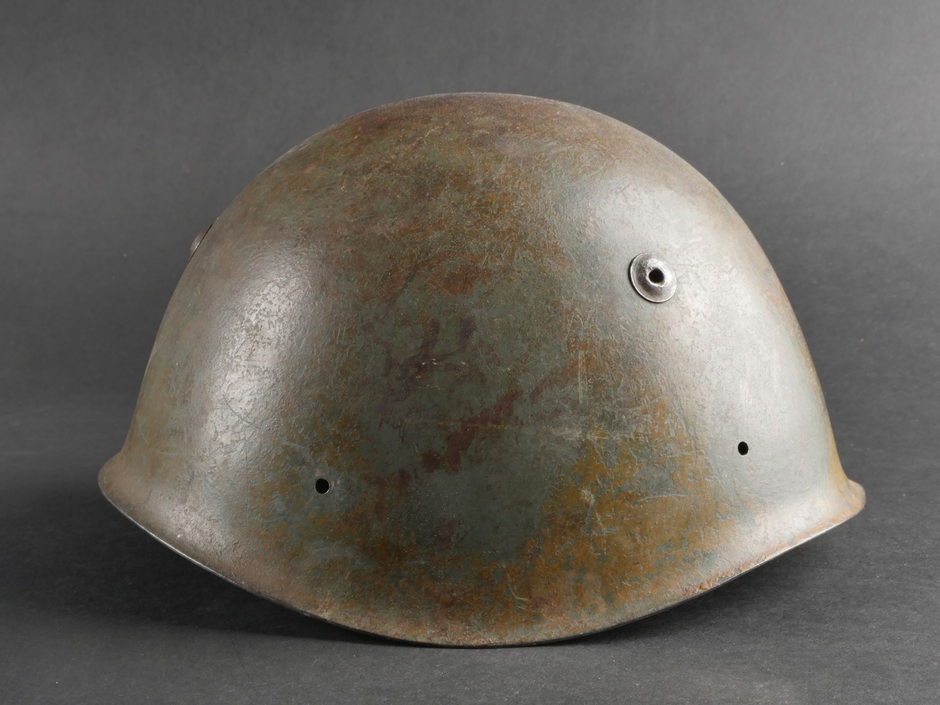 Casque italien de lartillerie de montagne. Italian mountain artillery helmet. - Image 8 of 18