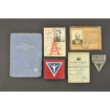 Documents et insignes usine Junkers. Junkers factory documents and badges. 