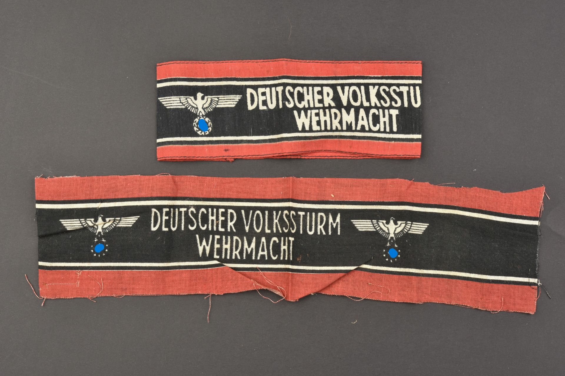 Brassards Volkssturm. Volksturm armband.