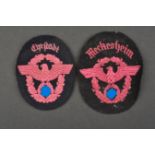 Insigne des pompier. Fireman's sleeve badges. 