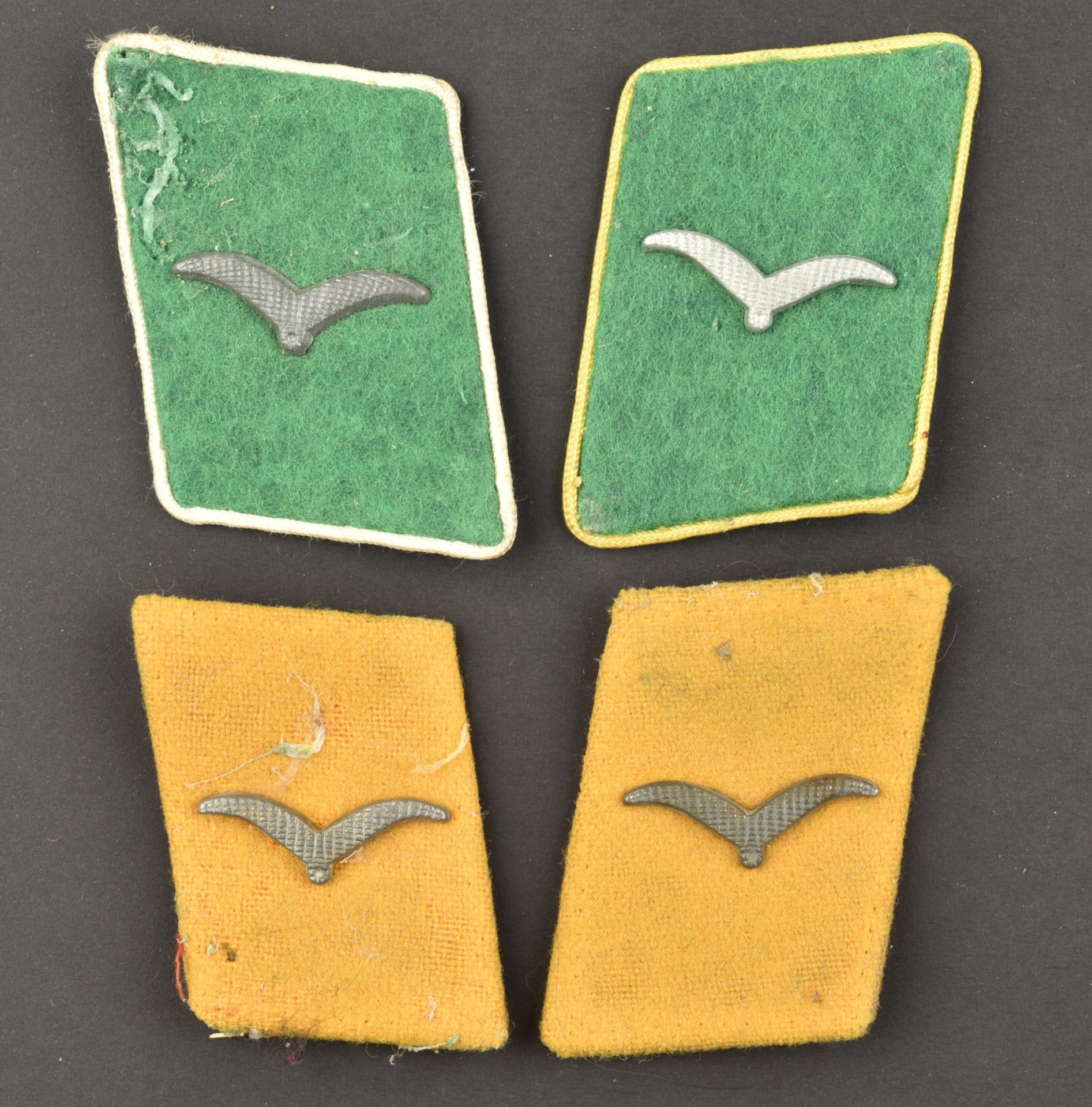 Pattes de col de la Luftwaffe. Luftwaffe collar tabs.