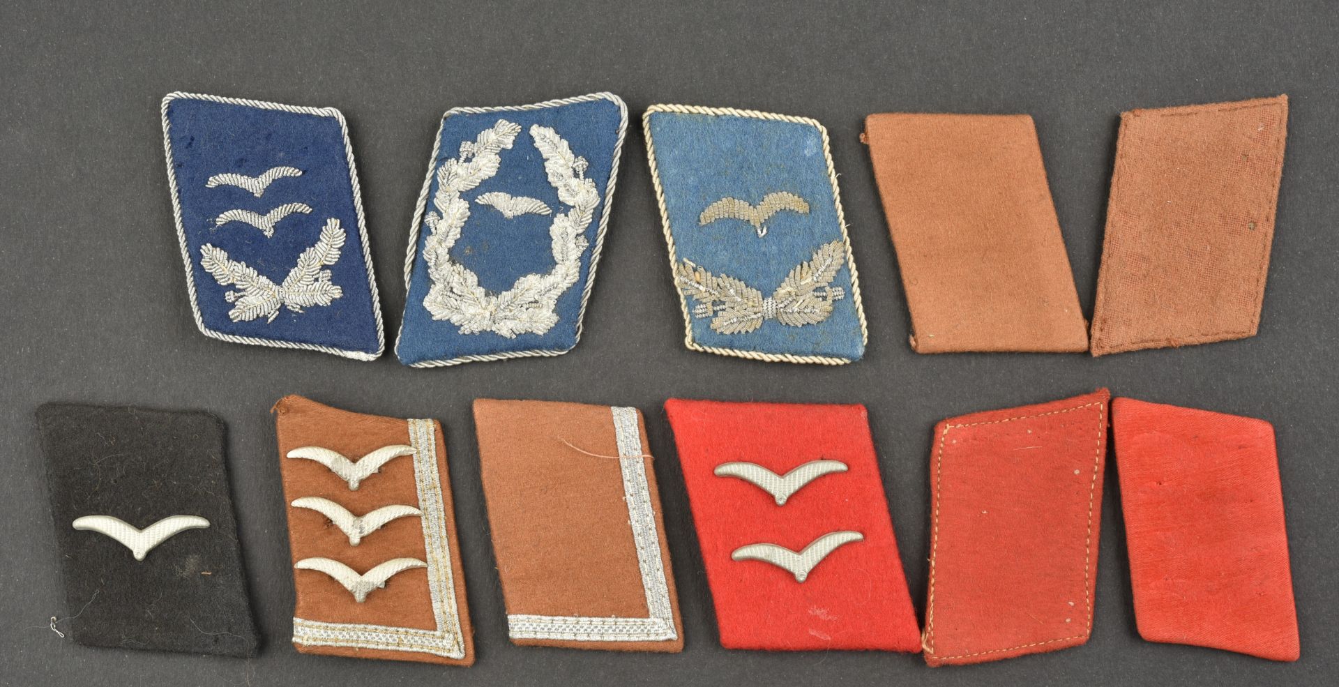 Pattes de col de la Luftwaffe. Luftwaffe collar tabs. 