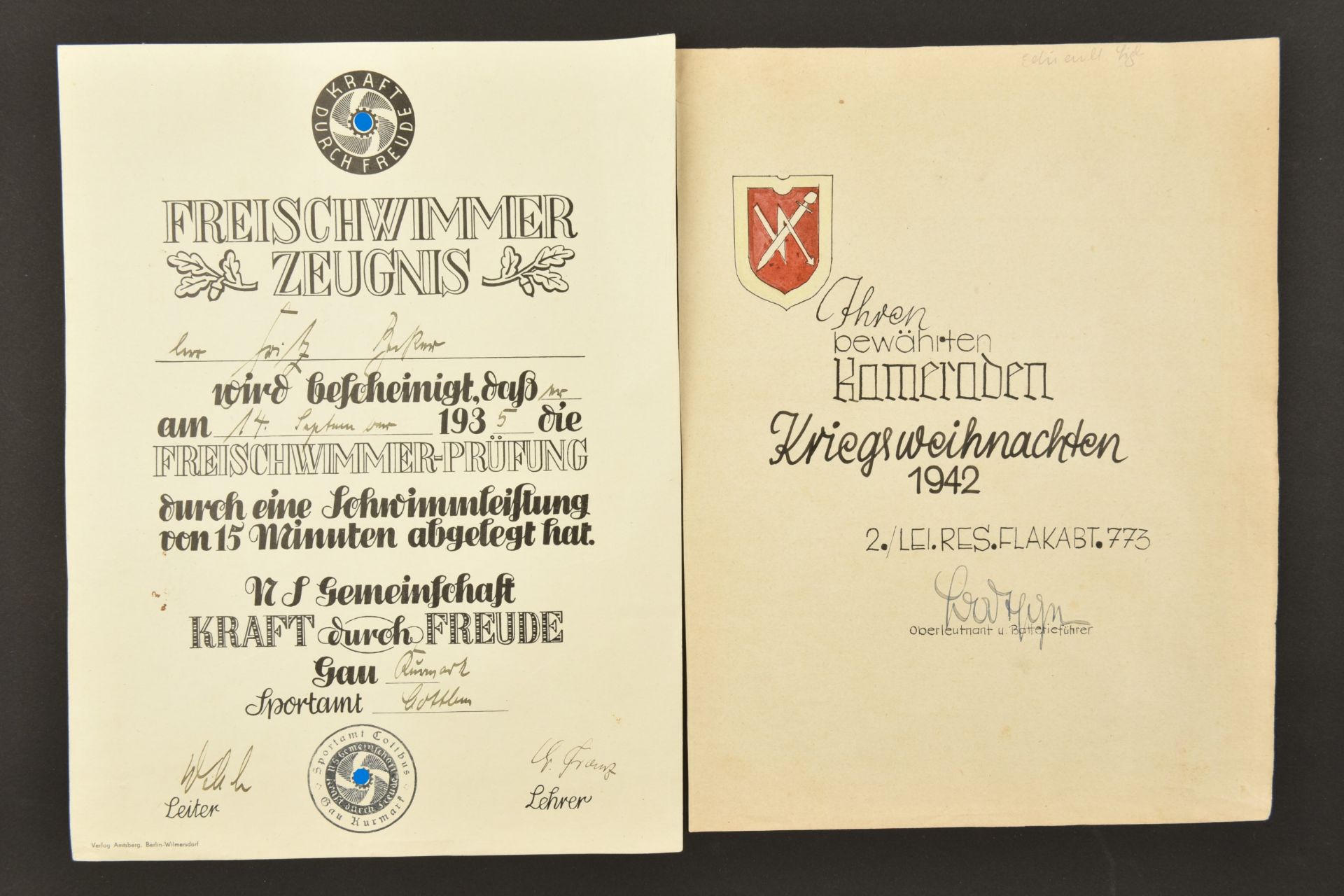 Diplomes allemand. German documents.  - Image 4 of 7