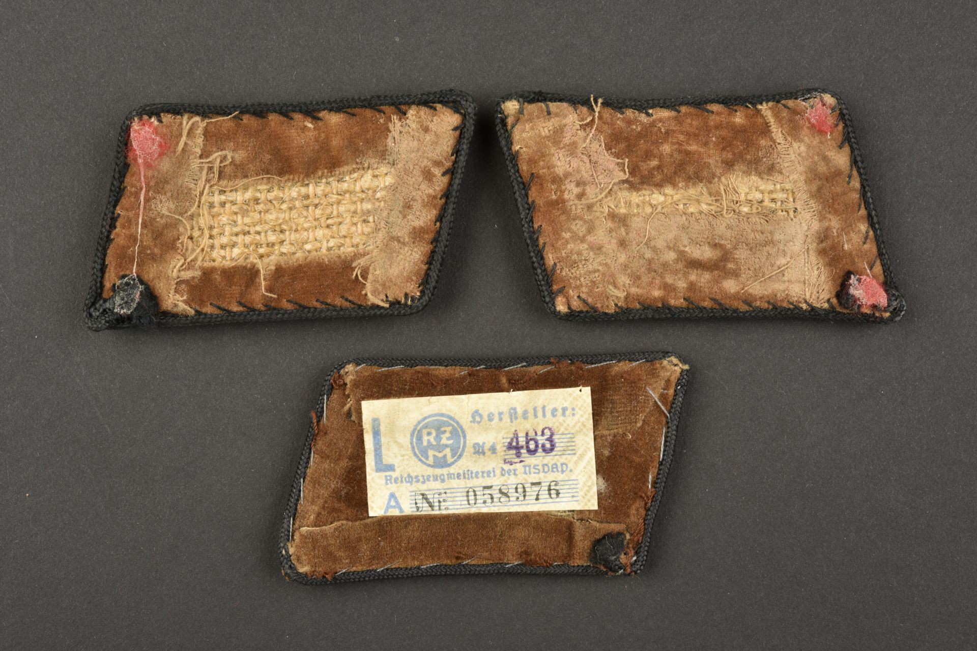 Pattes de col Kreisleiter. Kreisleiter collar tabs. - Image 3 of 3