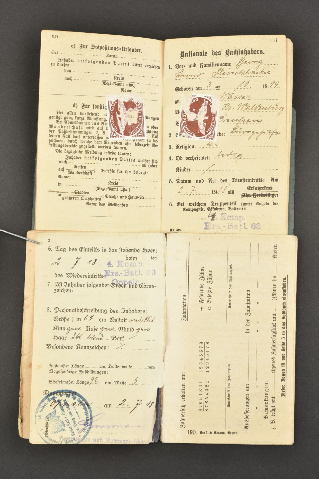 Livret militaire allemand. German military booklets. - Image 10 of 11