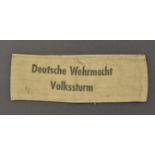 Brassard Volkssturm. Volksturm armband.