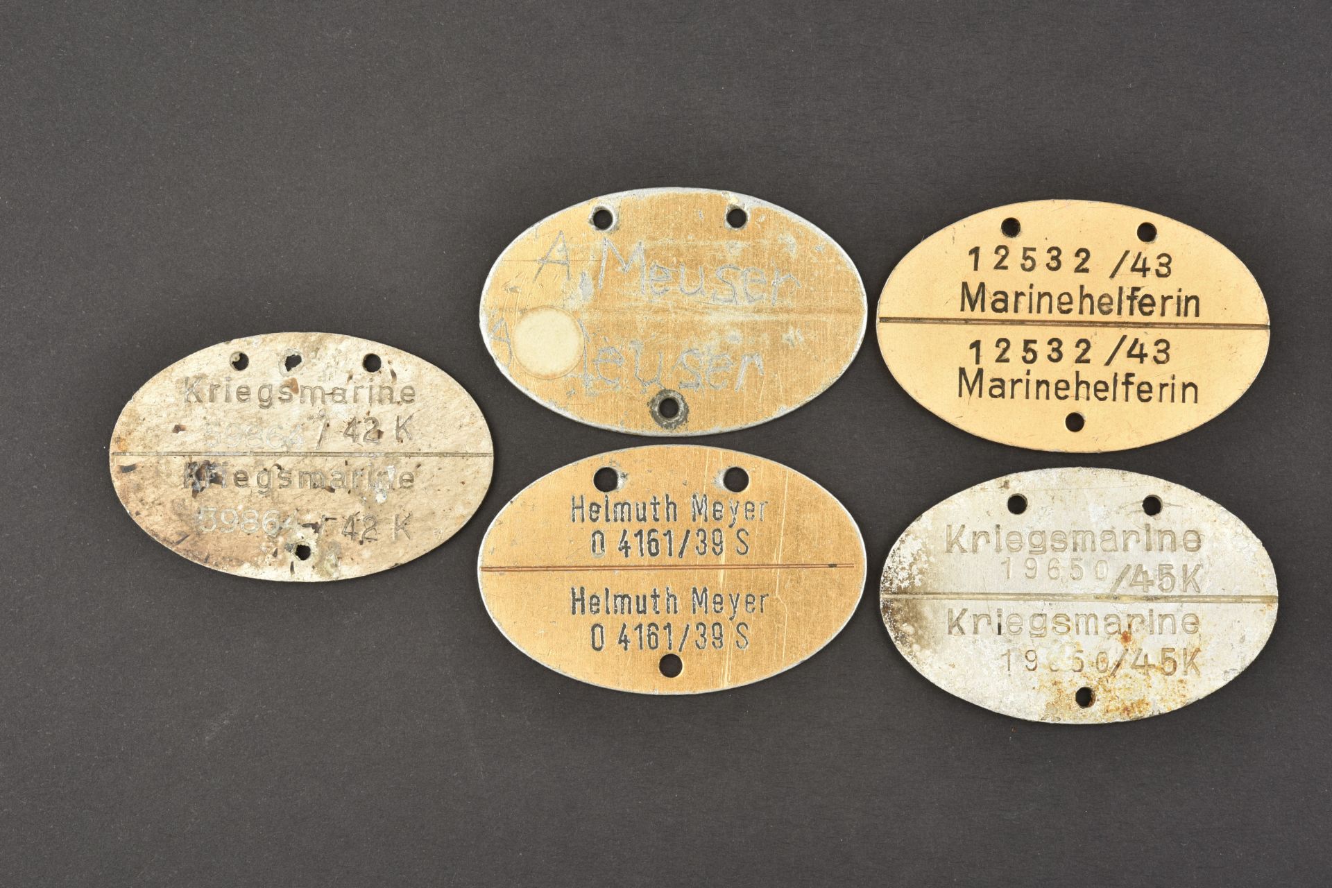 Plaques d identite KM. Kriegsmarine dog tags.