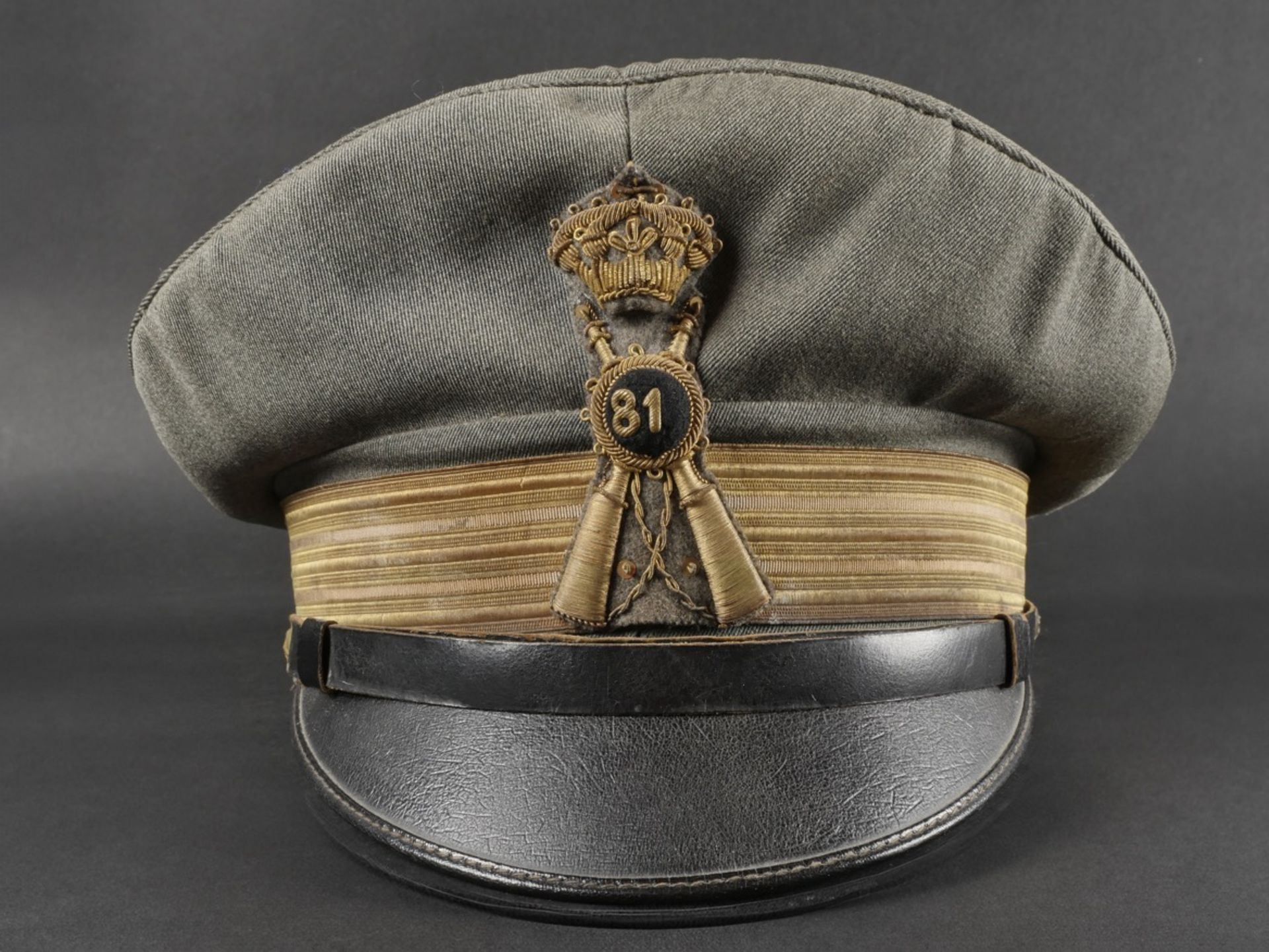 Casquette de capitaine du 81eme Regiment dInfanterie Torino. Captain s cap, 81st Torino Infantry Re
