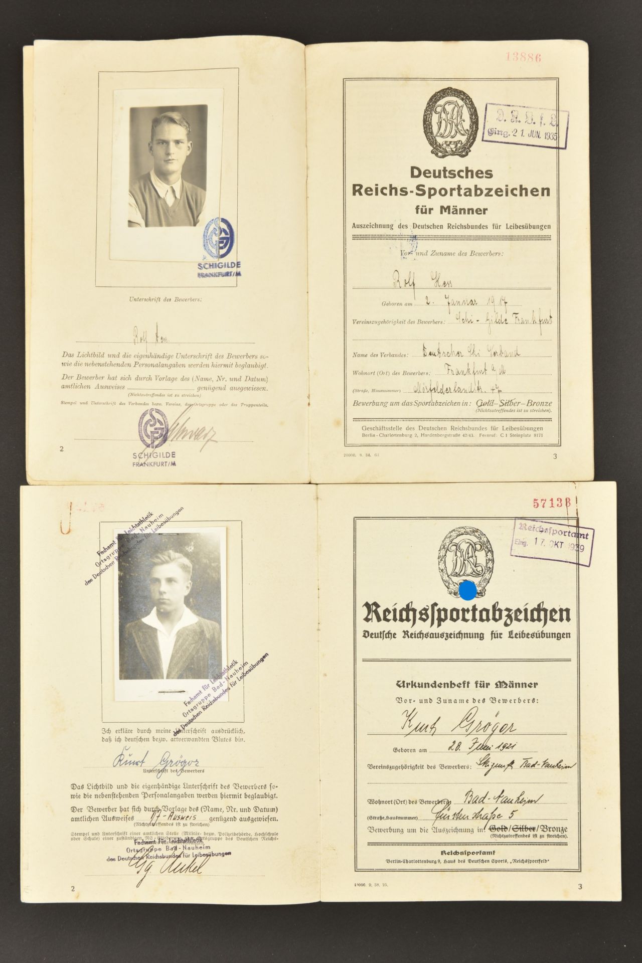 Insignes et document NSRL. Badges and NSRL document. - Bild 3 aus 7