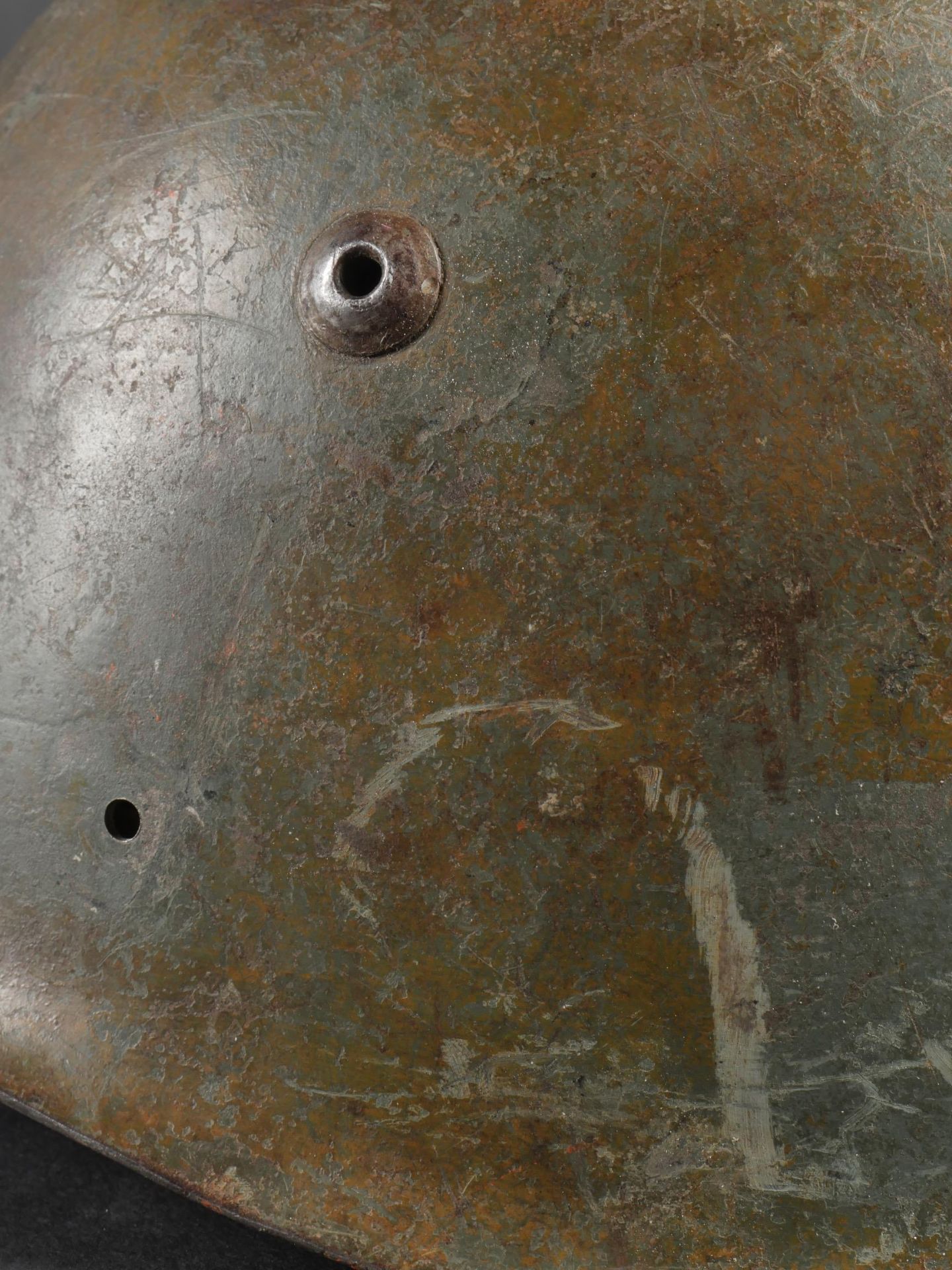 Casque italien de lartillerie de montagne. Italian mountain artillery helmet. - Image 5 of 18