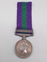 General Service Medal with 'Palestine 1945-48' Clasp engraved to 19008952 R.A. Hind, R.E.M.E.