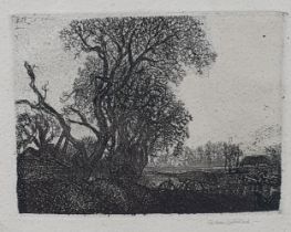 GRAHAM SUTHERLAND OM (1903-1980). Barrow Hedges Farm, (Tassi 16) etching, signed by the artist in
