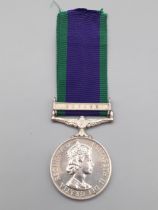 Campaign Service Medal with 'Borneo' Clasp engraved to 24053571 Rifleman K.R. Hocking, 3rd Green