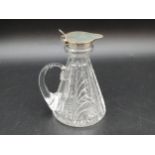 A George VI silver mounted and lidded cut glass Toddy Flask, Birmingham 1937, maker: Mappin & Webb