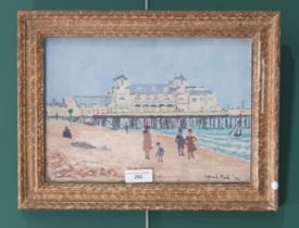 CLIFFORD HALL ROI, NS (1904-1973) Southsea, signed and dated (19)34, oil on panel, 9 1/2 x 14 in