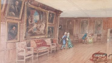 DAVID HALL McEWAN (1817-1873) 'The Picture Gallery, Knole', signed and inscribed 'Knole 1870', and