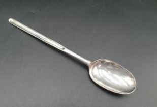 A Georgian silver Marrow Scoop/Table Spoon with rat tail bowl, marks worn