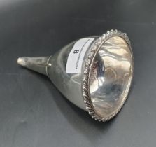 A George III silver Wine Funnel with gadroon and reeded decoration, London 1804, marks rubbed