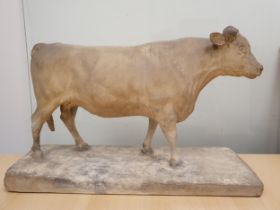 GEORGE GARRARD (1760-1826) Three Plaster Sculptures of Cattle including Bull, Cow and Devonshire Ox,