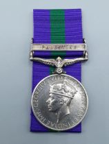 General Service Medal with 'Palestine' Clasp engraved to 2877825 D.T. McPhee, Argyll & Sutherland