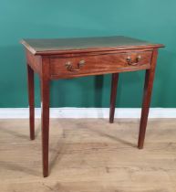 A Georgian mahogany Side Table fitted frieze drawer on squared tapering supports 2ft 9in wide