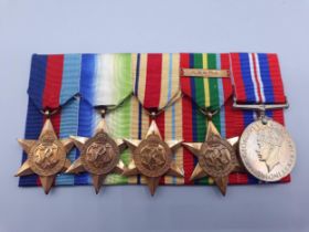 Five; WWII 1939-45 Star, Atlantic Star, Africa Star, Pacific Star and War Medal to SSX 20620 Able