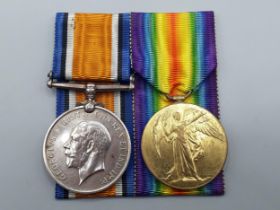 Pair; WWI British War and Victory Medals engraved to 277274 Pte. J.P. Kerr, 1/5th Battalion Argyll &